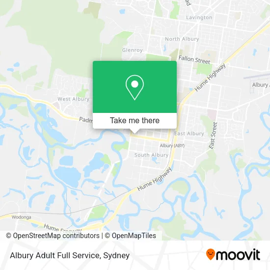 Albury Adult Full Service map