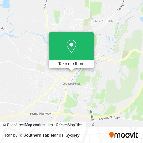 Ranbuild Southern Tablelands map