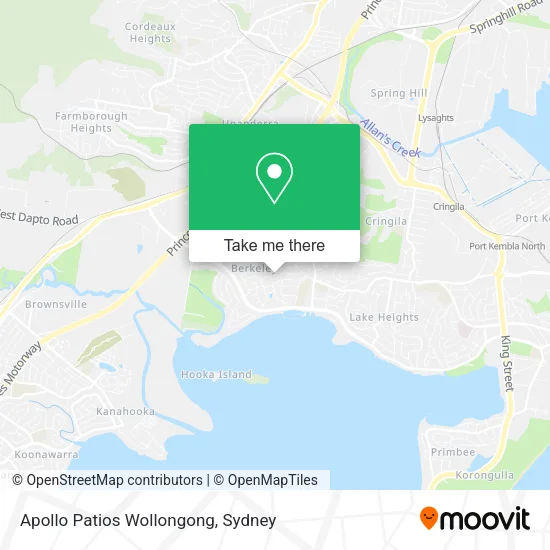 Apollo Patios Wollongong map