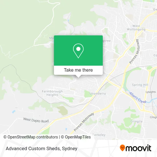 Advanced Custom Sheds map