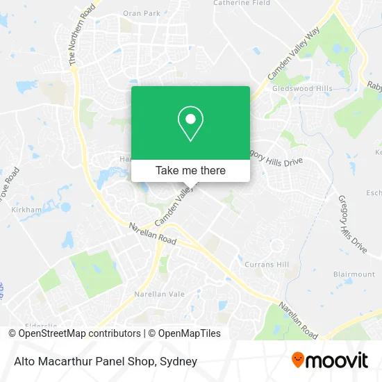 Mapa Alto Macarthur Panel Shop