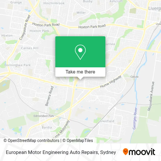 Mapa European Motor Engineering Auto Repairs
