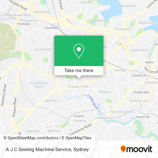 Mapa A J C Sewing Machine Service