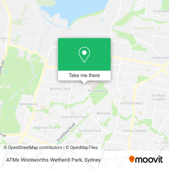 ATMx Woolworths Wetherill Park map