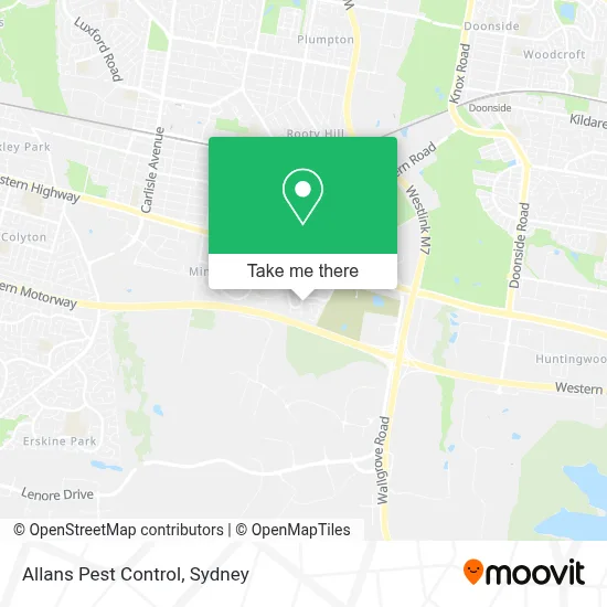 Mapa Allans Pest Control