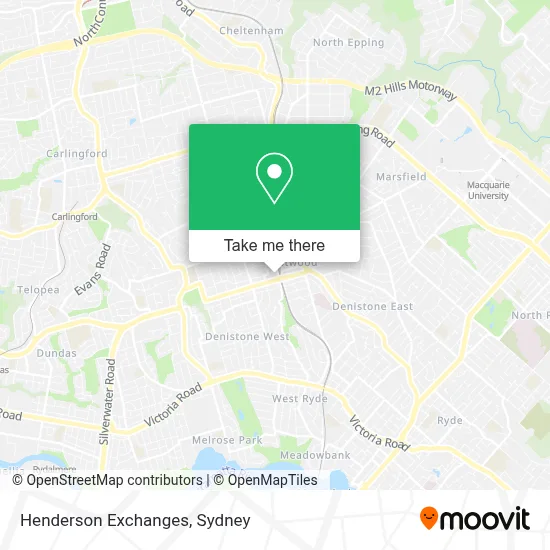 Mapa Henderson Exchanges