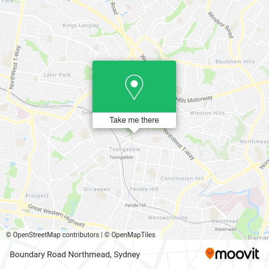 How to get to Boundary Road Northmead in Toongabbie (NSW) by bus or train?