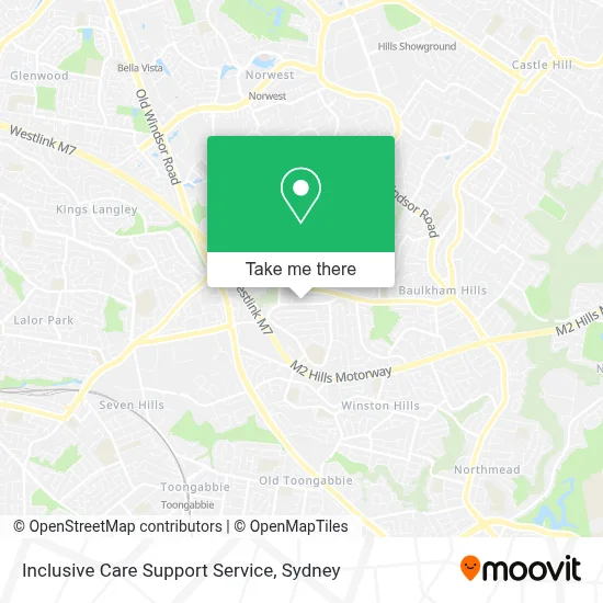 Inclusive Care Support Service map
