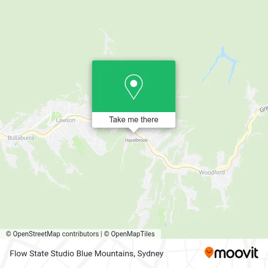 Mapa Flow State Studio Blue Mountains