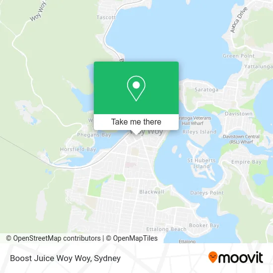 Boost Juice Woy Woy map