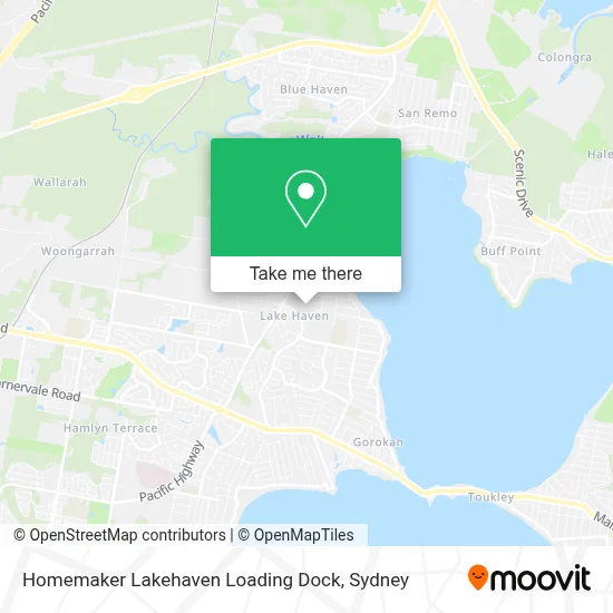 Mapa Homemaker Lakehaven Loading Dock