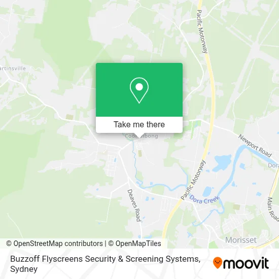 Mapa Buzzoff Flyscreens Security & Screening Systems