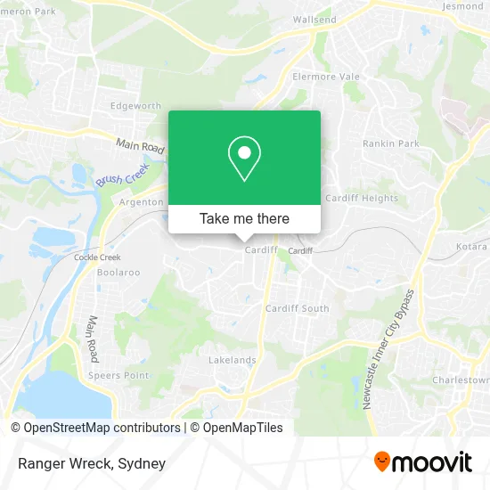 Ranger Wreck map