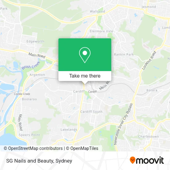 SG Nails and Beauty map