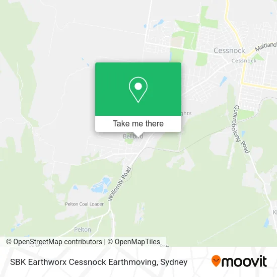 SBK Earthworx Cessnock Earthmoving map