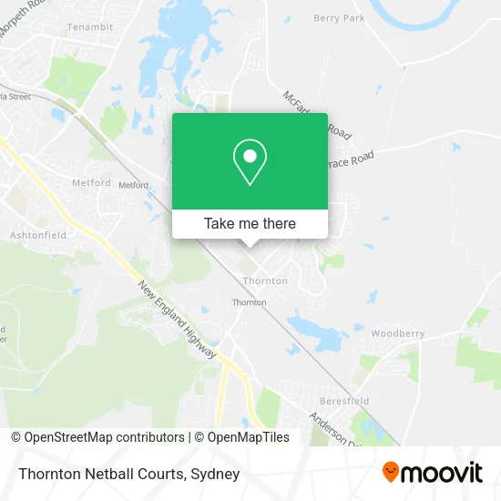 Thornton Netball Courts map