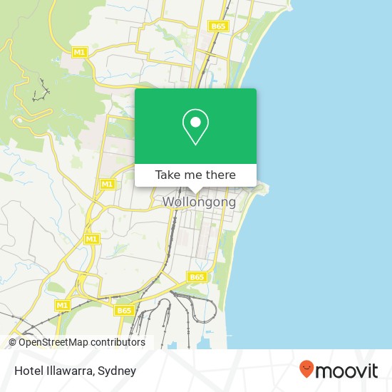 Hotel Illawarra map