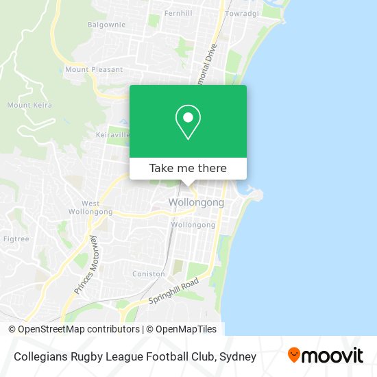 Collegians Rugby League Football Club map