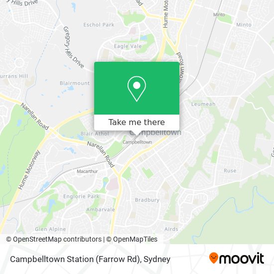 Mapa Campbelltown Station (Farrow Rd)