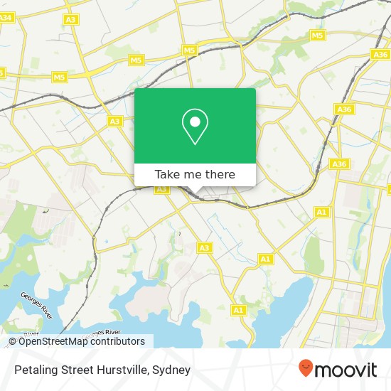 Mapa Petaling Street Hurstville