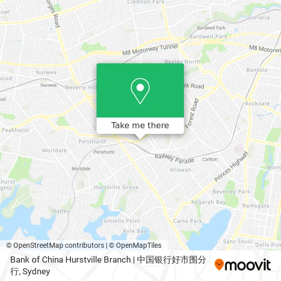 Bank of China Hurstville Branch | 中国银行好市围分行 map