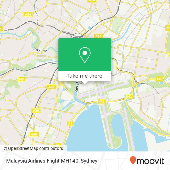 Malaysia Airlines Flight MH140 map