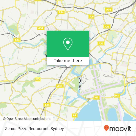Mapa Zena's Pizza Restaurant