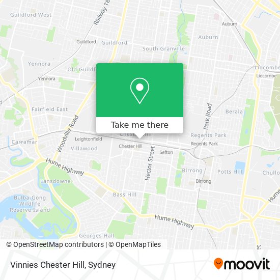 Vinnies Chester Hill map