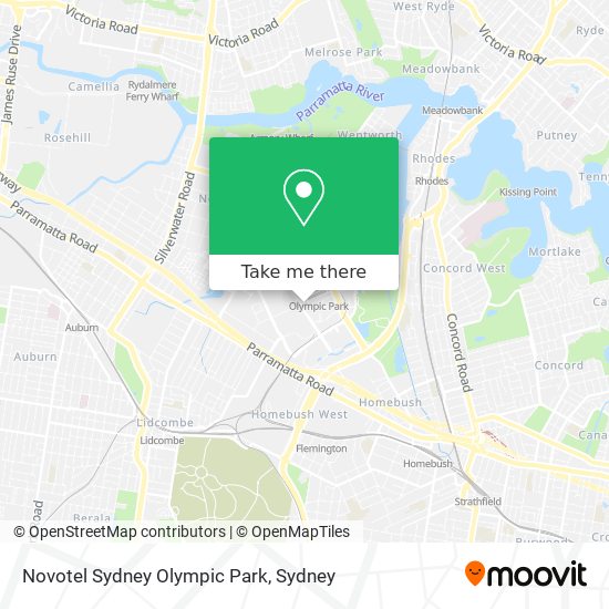 Mapa Novotel Sydney Olympic Park