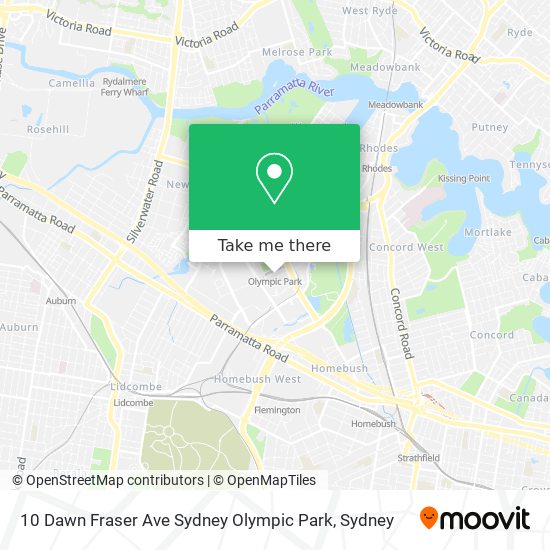 Mapa 10 Dawn Fraser Ave Sydney Olympic Park