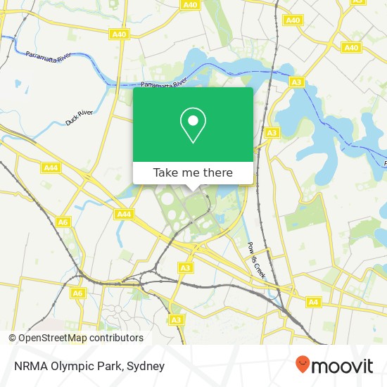 Mapa NRMA Olympic Park