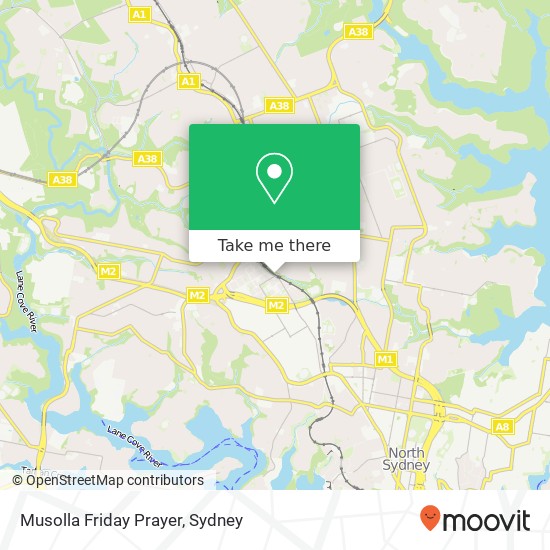 Musolla Friday Prayer map