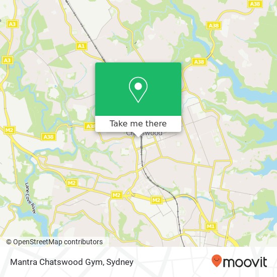 Mantra Chatswood Gym map