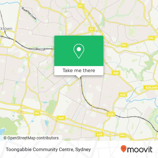 Mapa Toongabbie Community Centre