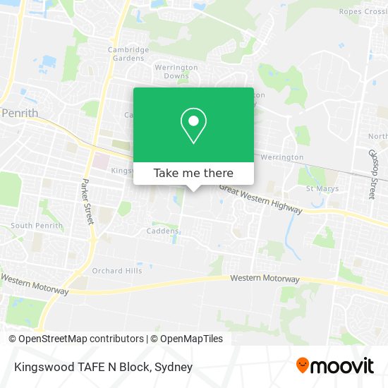Mapa Kingswood TAFE N Block