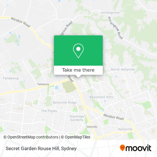 Secret Garden Rouse Hill map