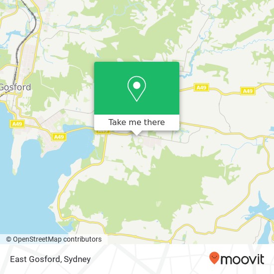 East Gosford map