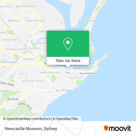Mapa Newcastle Museum