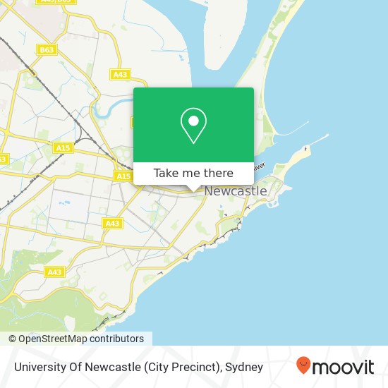 University Of Newcastle (City Precinct) map