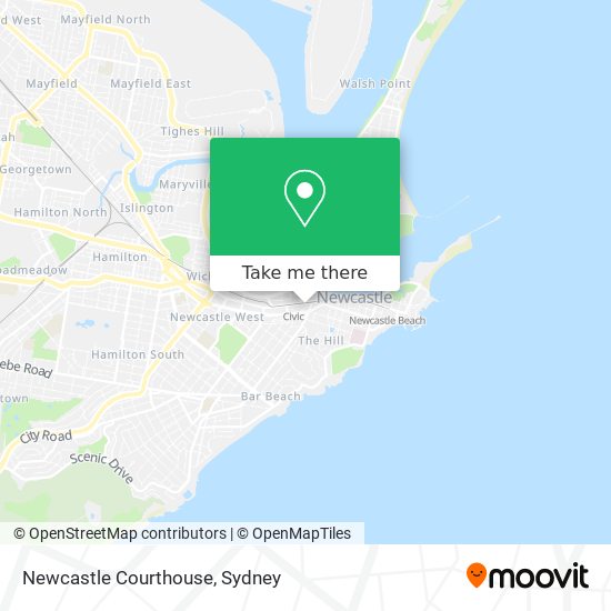 Newcastle Courthouse map