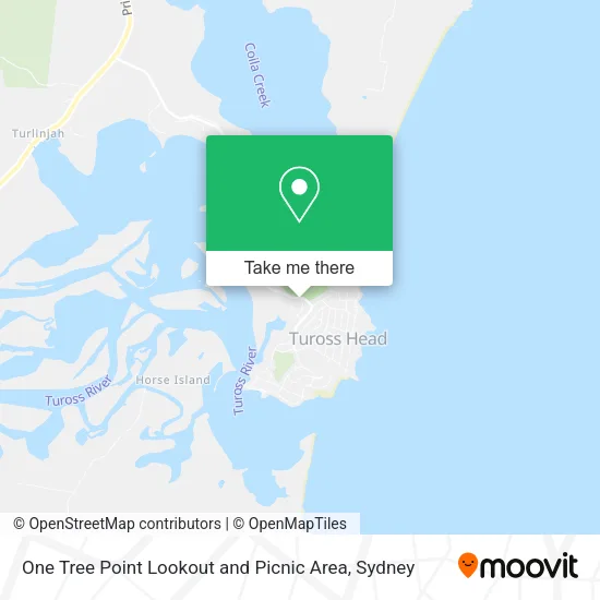 One Tree Point Lookout and Picnic Area map