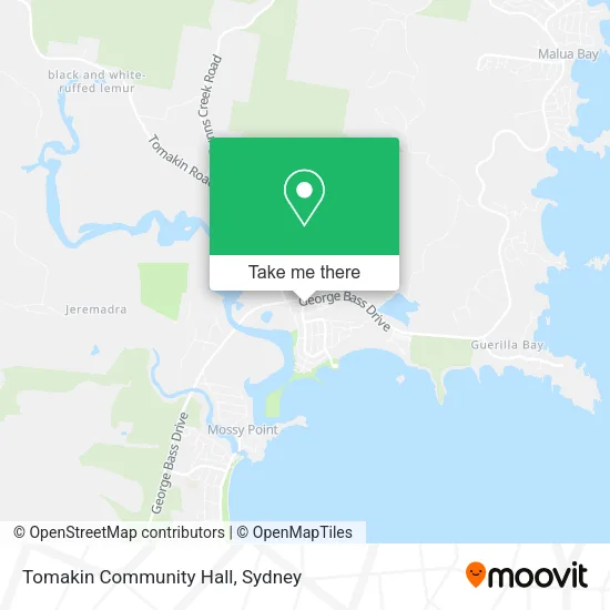 Tomakin Community Hall map