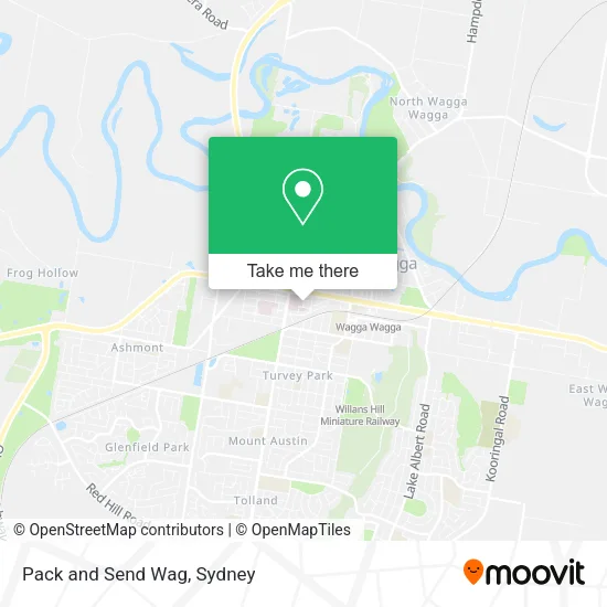 Pack and Send Wag map