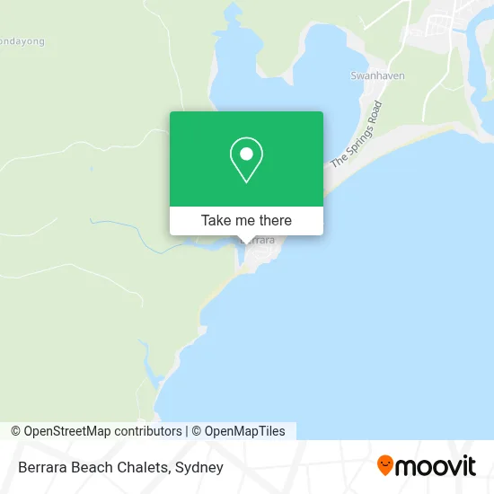 Berrara Beach Chalets map