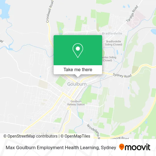 Max Goulburn Employment Health Learning map