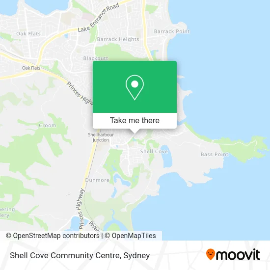 Mapa Shell Cove Community Centre