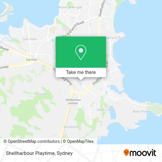 Mapa Shellharbour Playtime