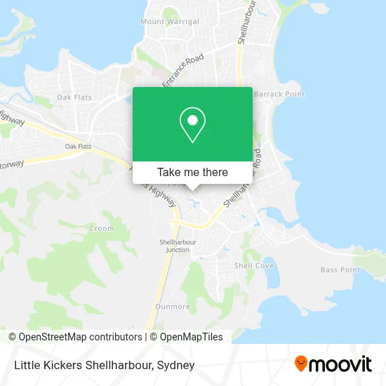 Mapa Little Kickers Shellharbour