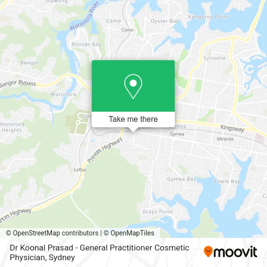 Dr Koonal Prasad - General Practitioner Cosmetic Physician map
