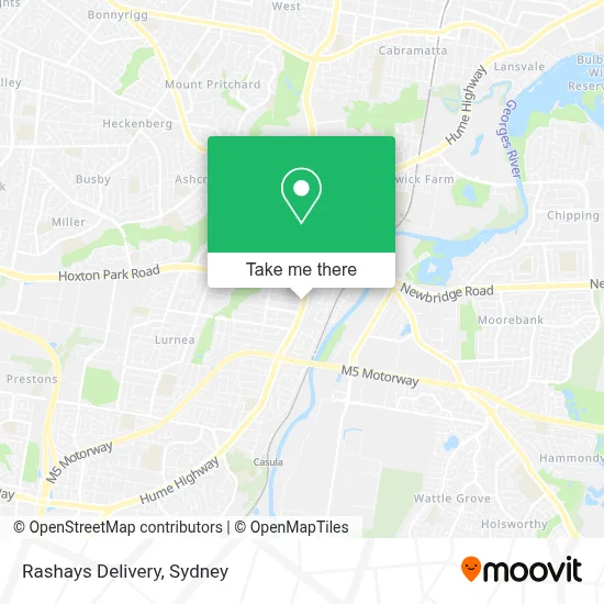 Rashays Delivery map